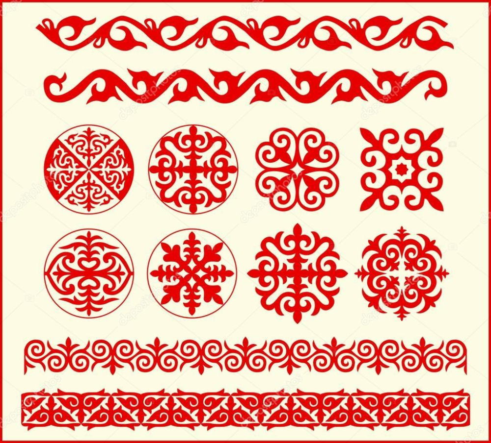 Кыргыз орнамент Терри