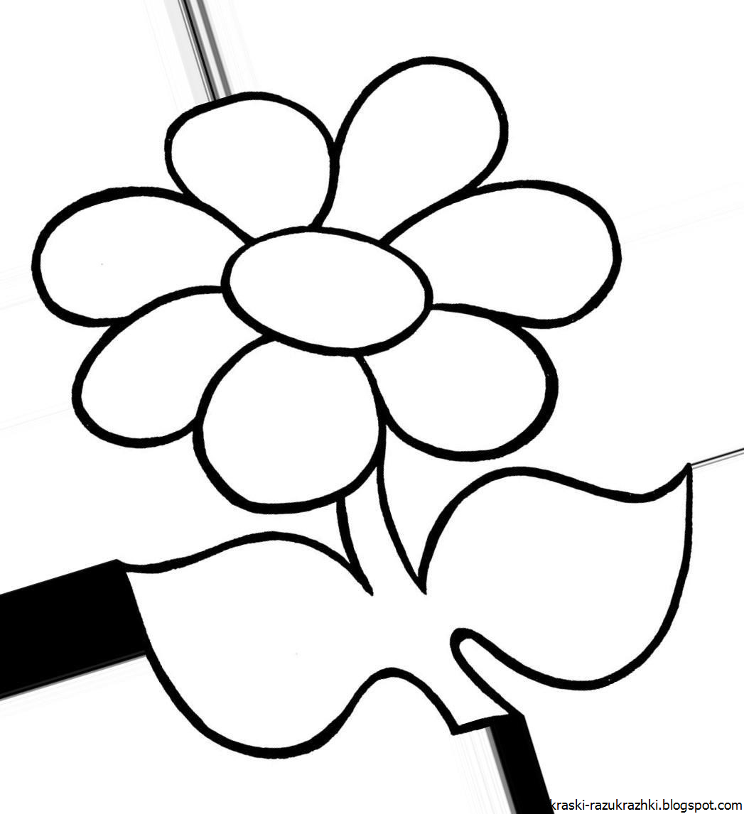 Ромашка раскраска