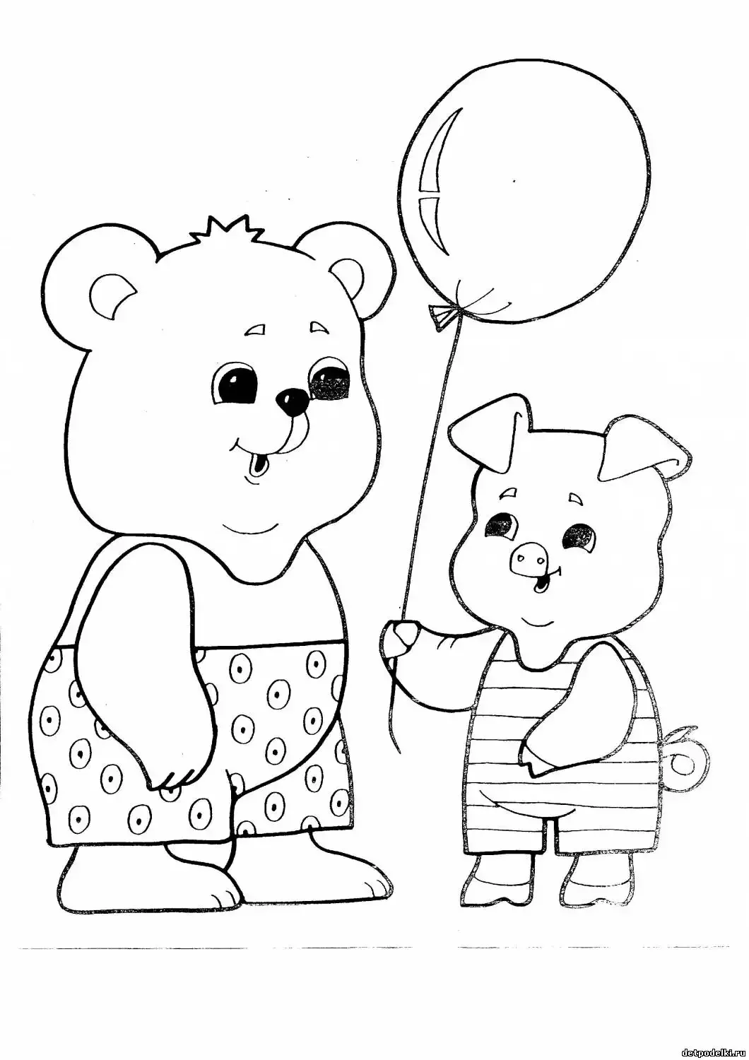 Большой маленький раскраска