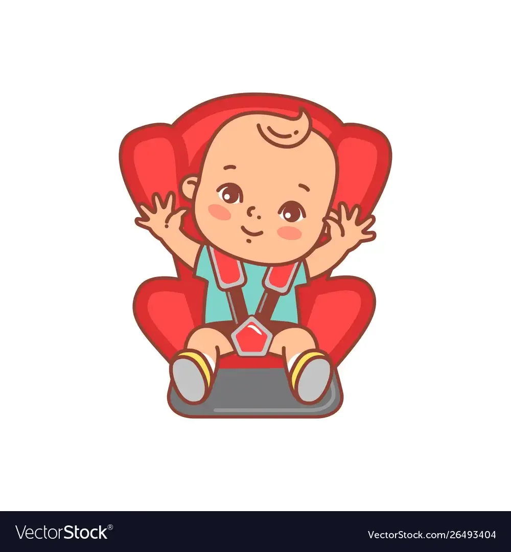 Ребенок в автокресле рисунок