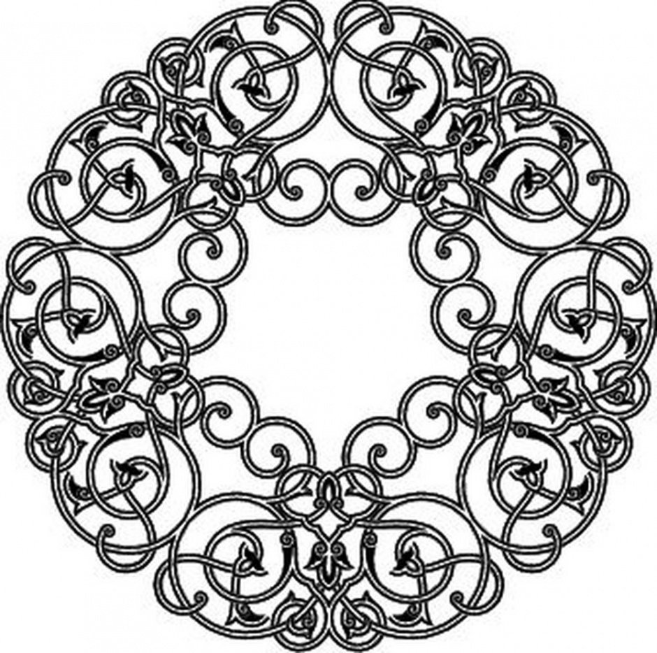 Орнамент завитки круг