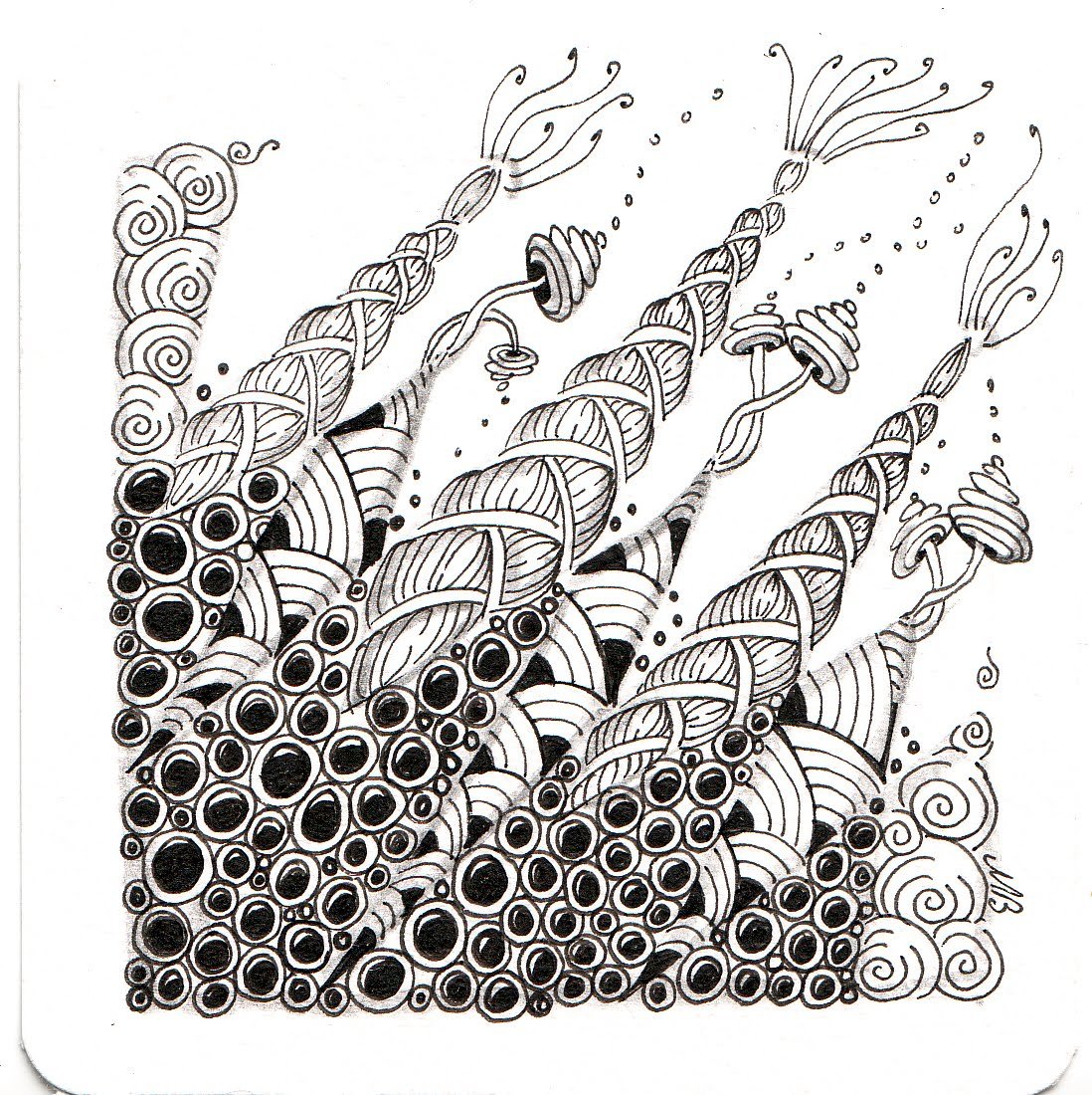 Техника рисования Зентангл и дудлинг