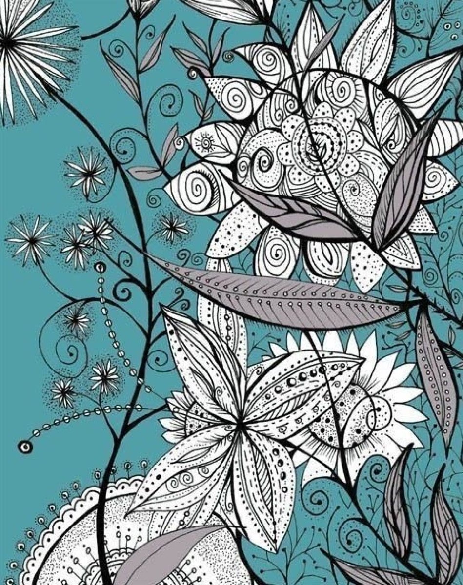 Дудлинг и Зентангл цветы