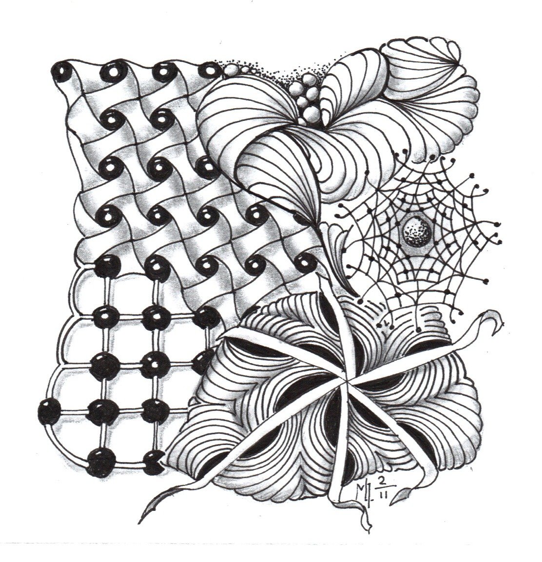 Узоры для рамок Зентангл и дудлинг