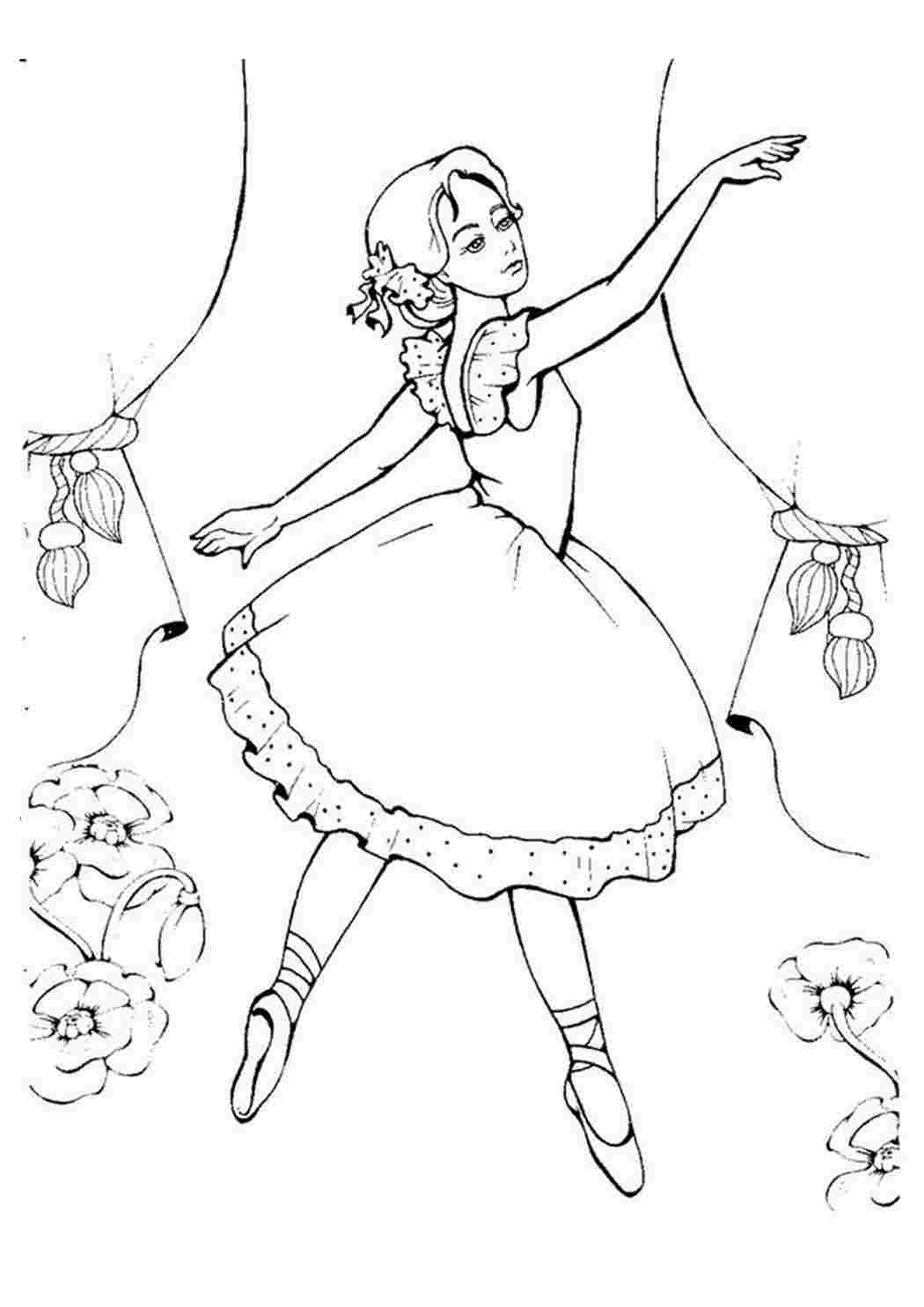 Раскраска Барби принцесса балерина