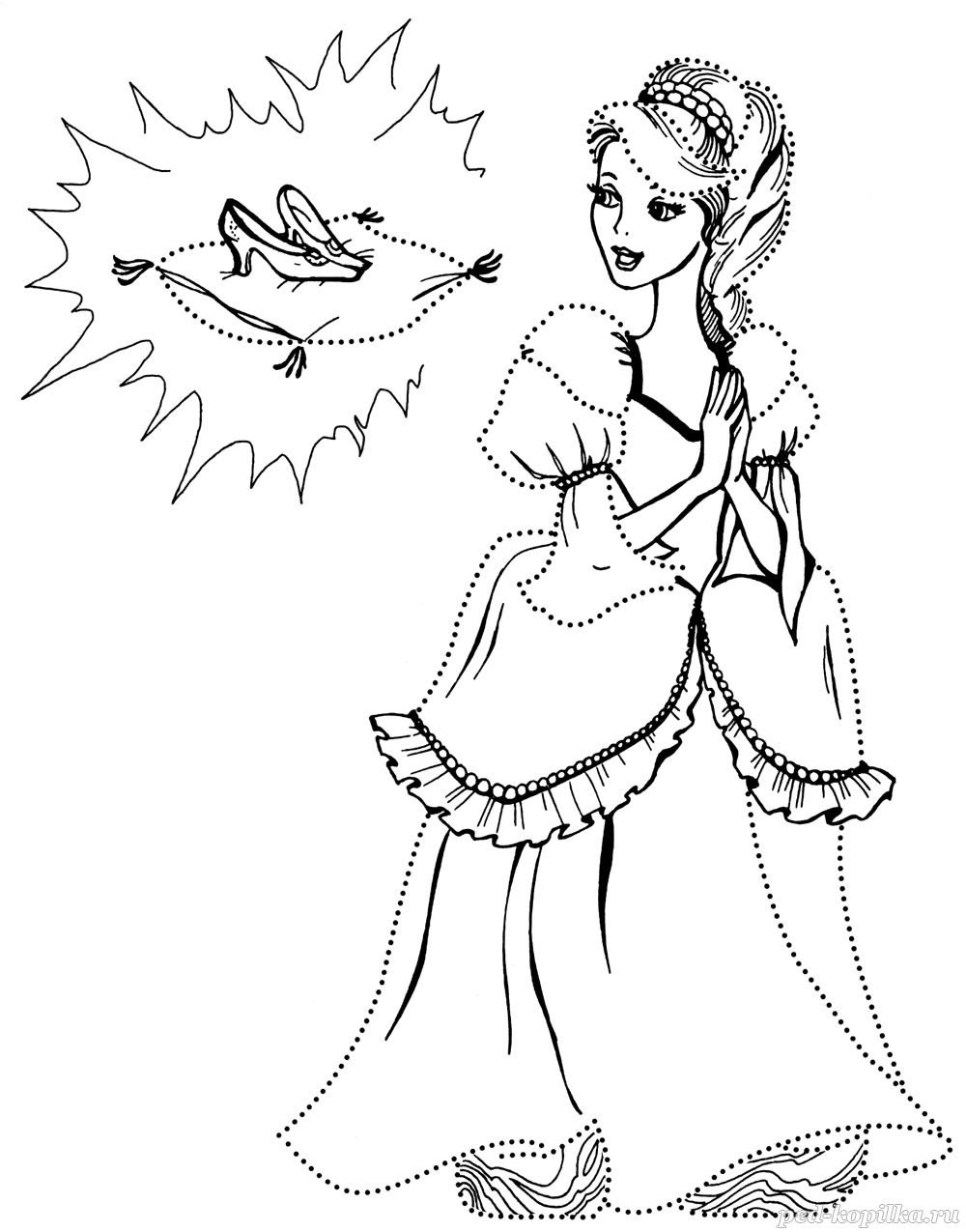 Шарль Перро Золушка раскраска