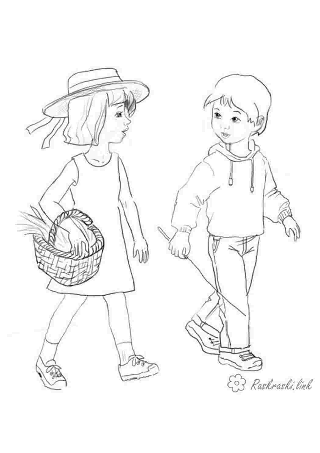 Раскраска лето в лесу