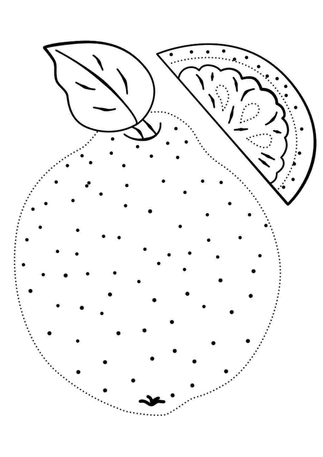 Рисование по точкам фрукты