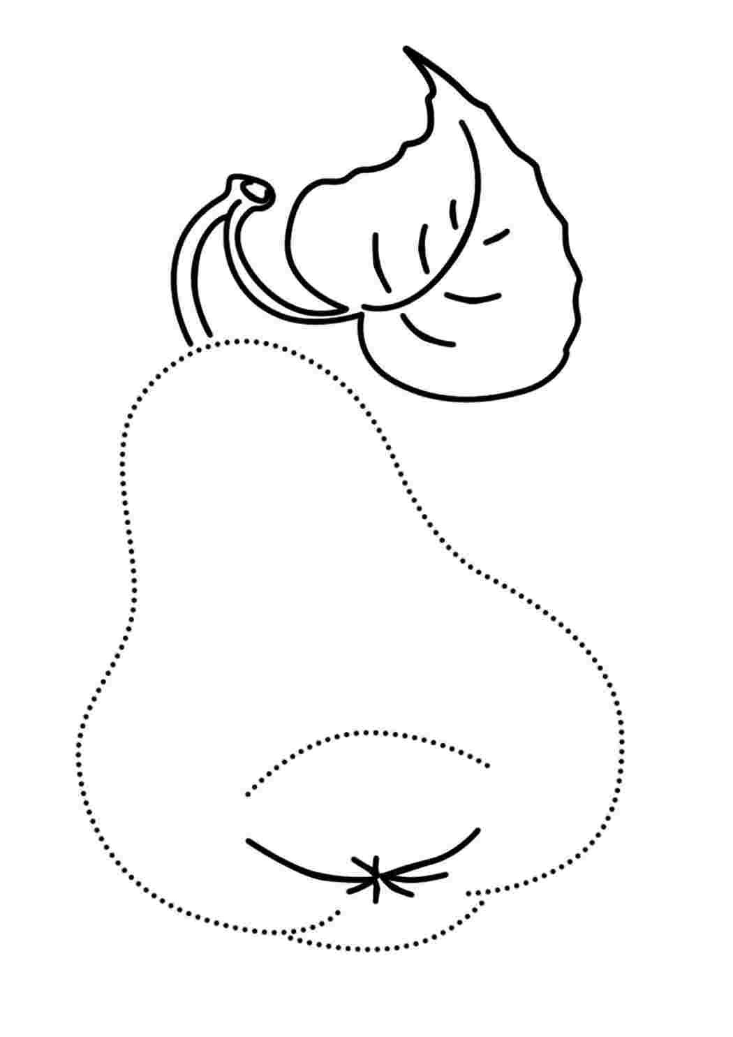 Обвести овощи по контуру