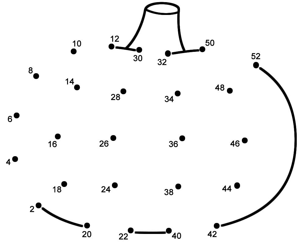 Рисование по точкам фрукты