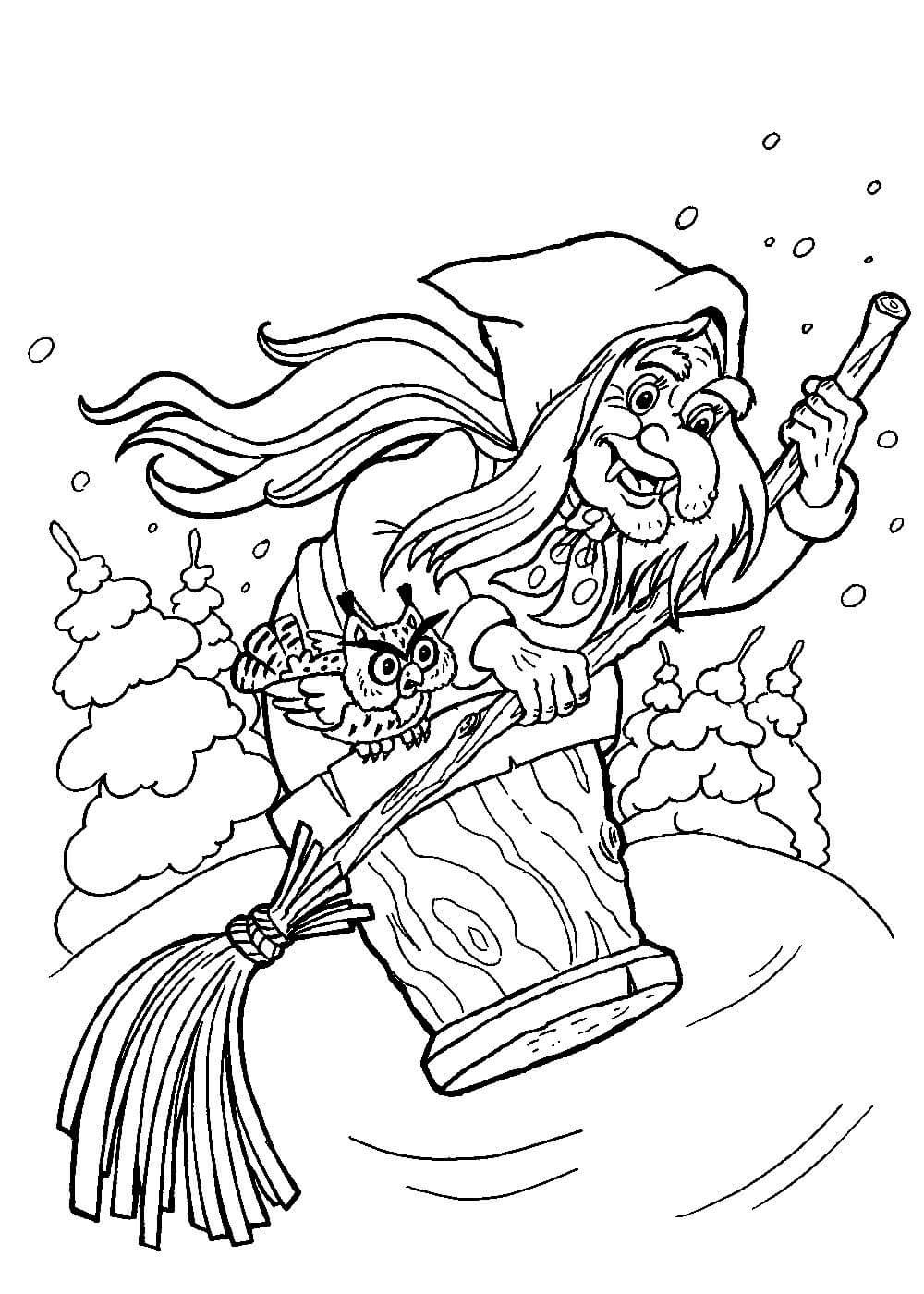 Избушка на курьих ножках раскраска