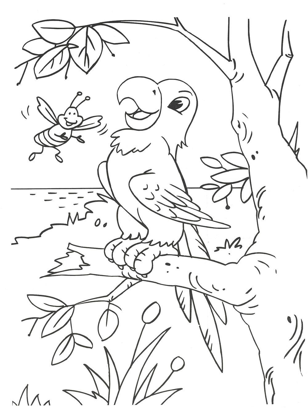 Раскраски птицы для детей 6-7 лет