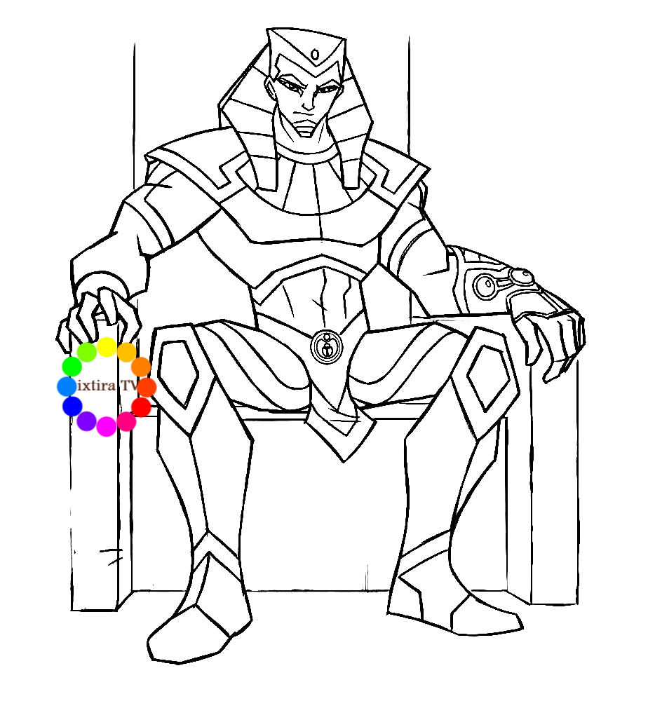 Раскраска сила египтуса Лео