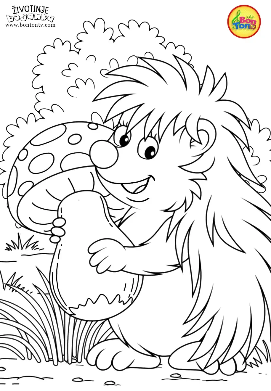 Ежик с корзинкой