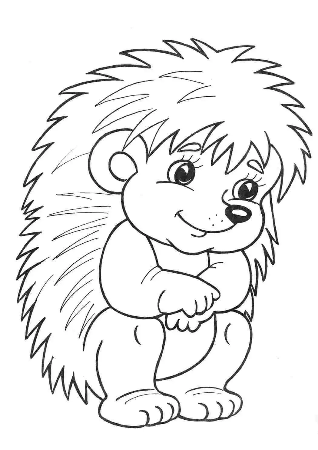 Раскраска Ёжик