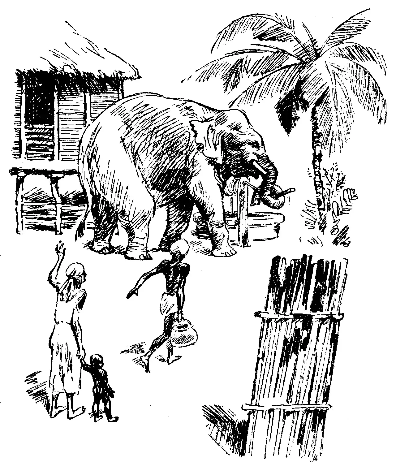 Раскраска иллюстрации Житкова для детей
