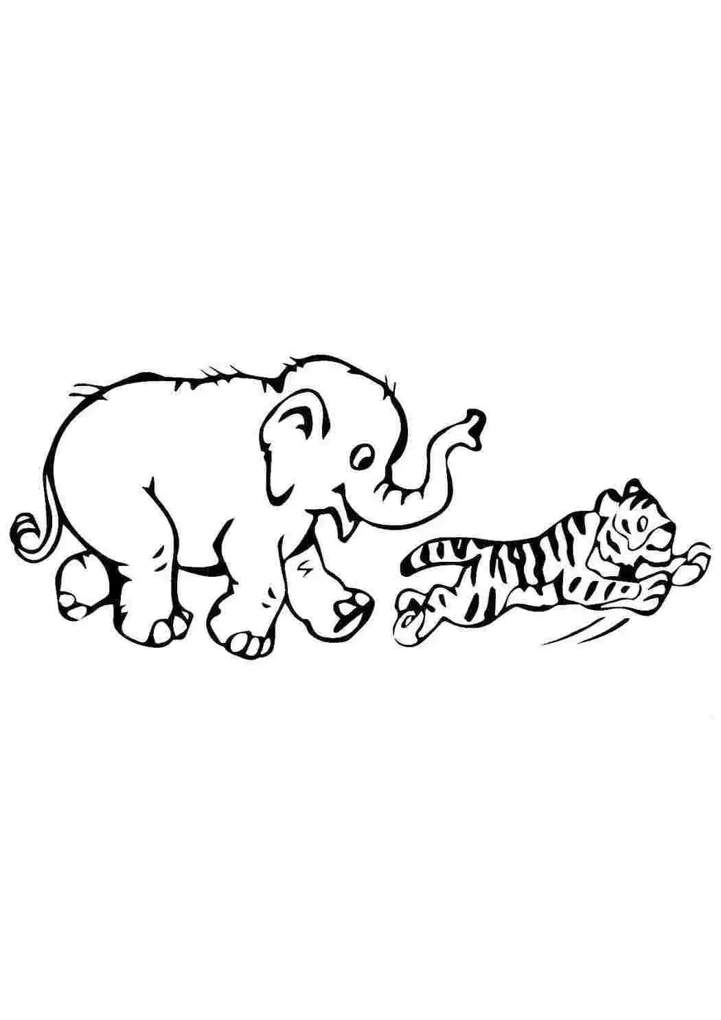 Куприн слон раскраска