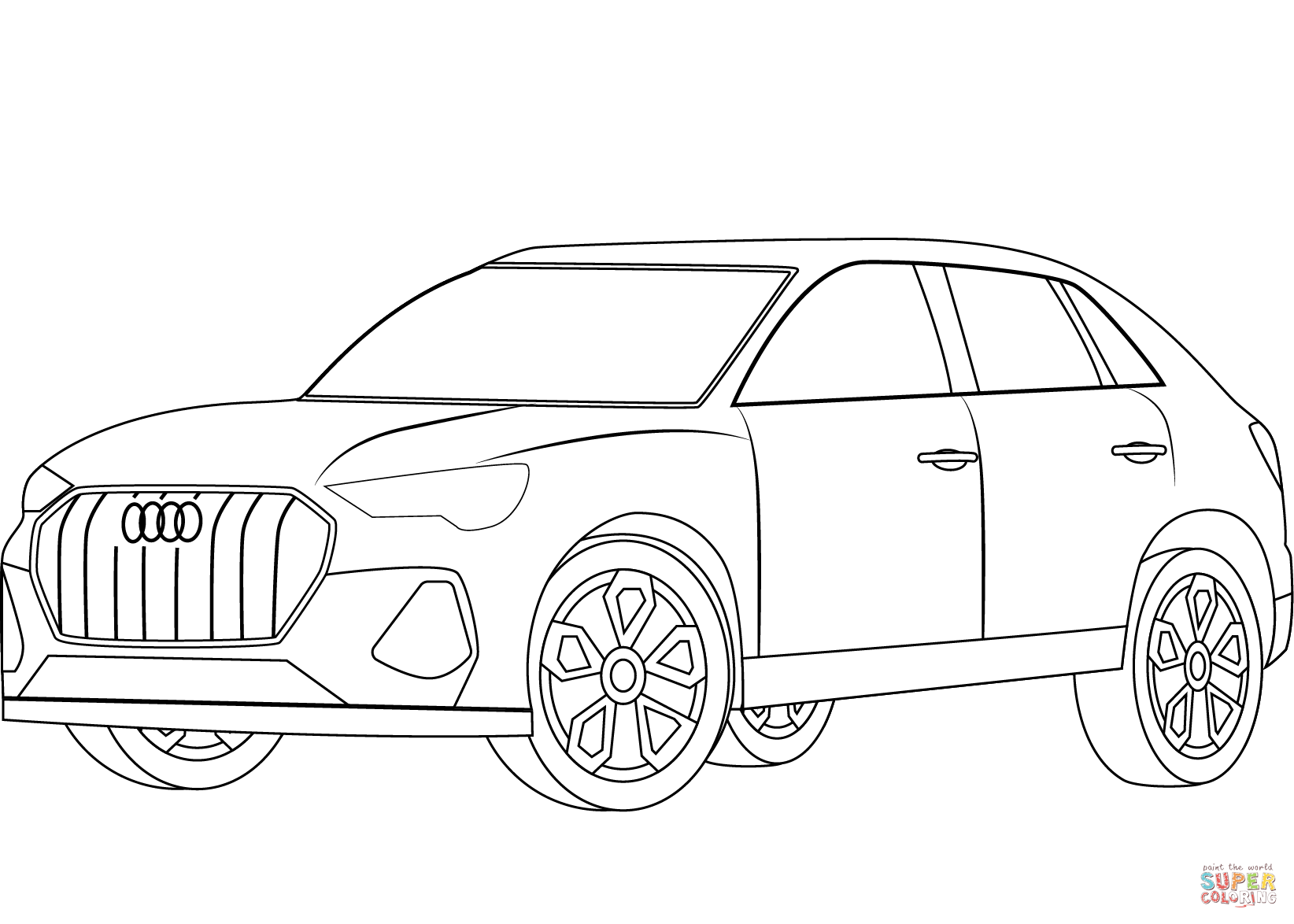 Audi q8 раскраска