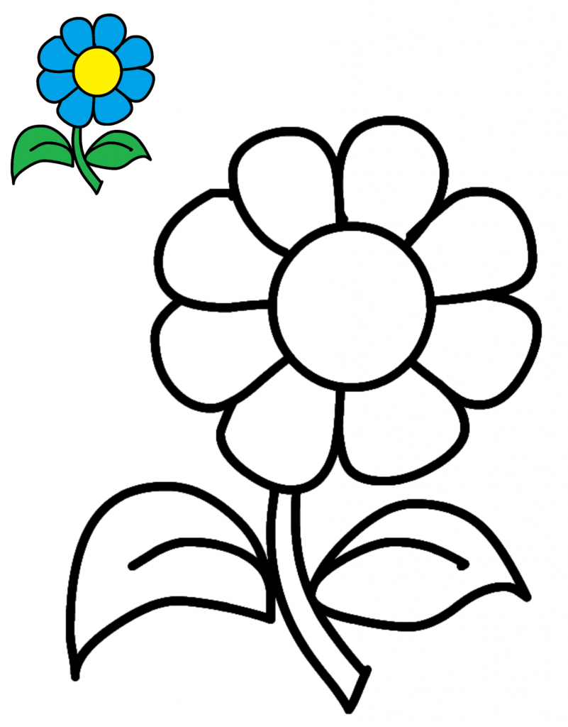 Цветок трафарет для детей рисование