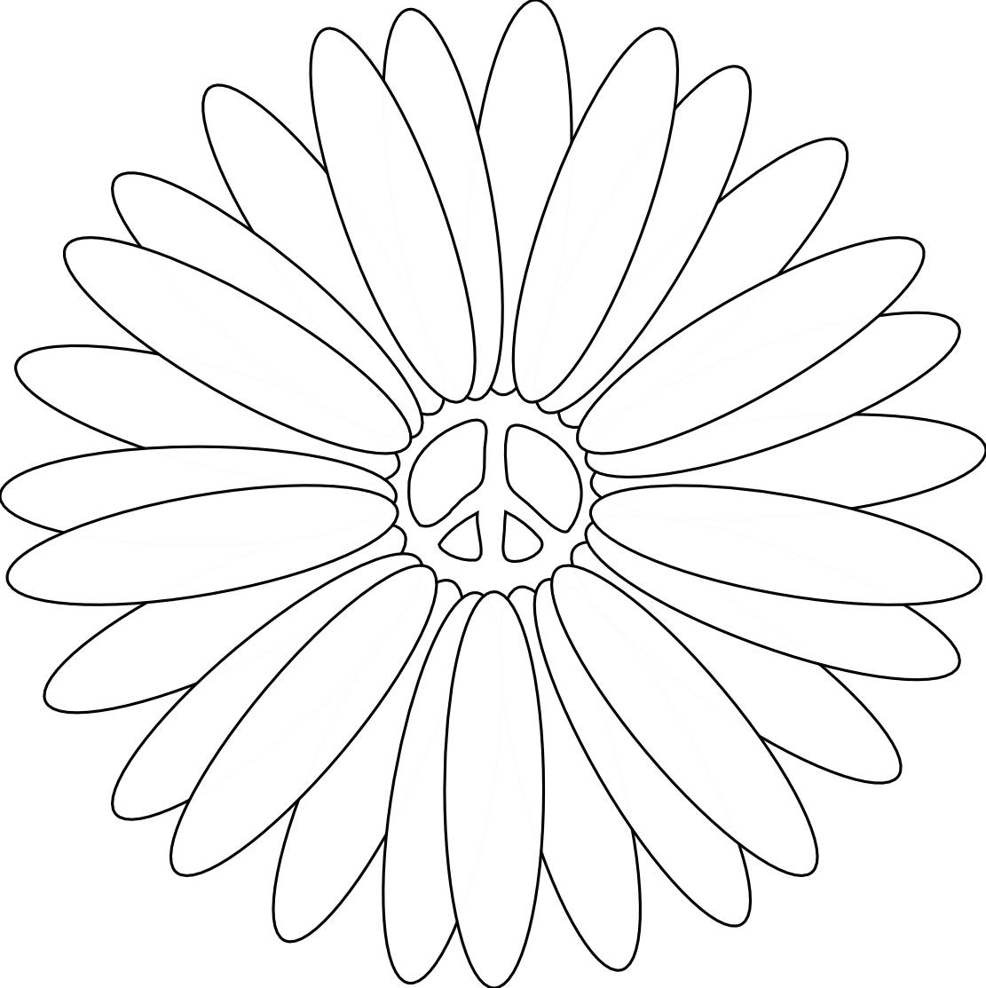 Цветочек раскраска для детей