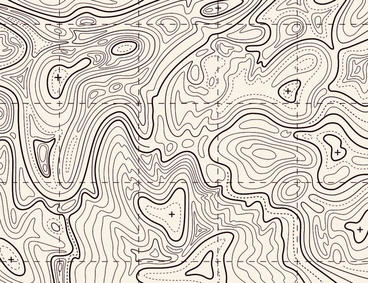 Линии рельефа вектор