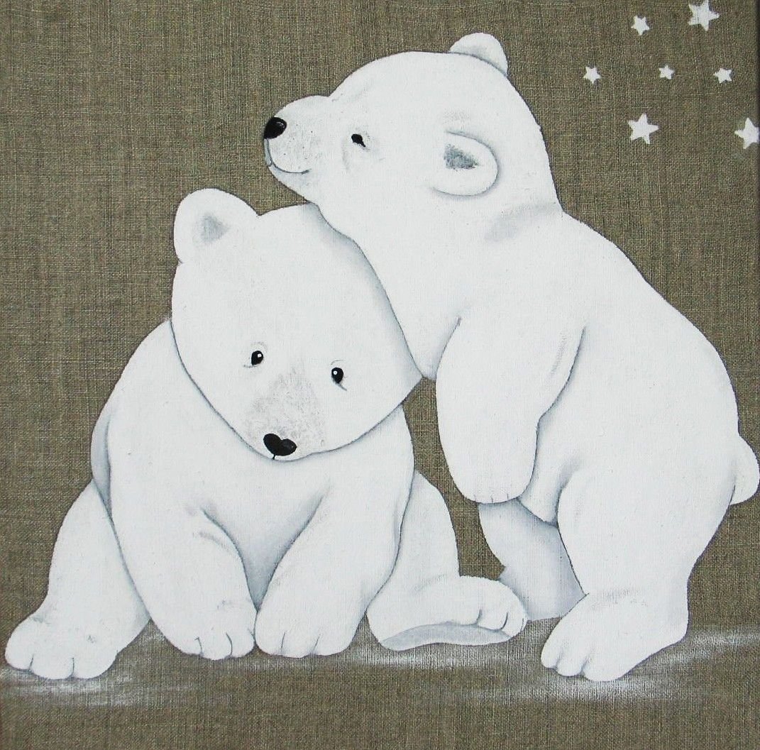 Милый белый медведь вектор