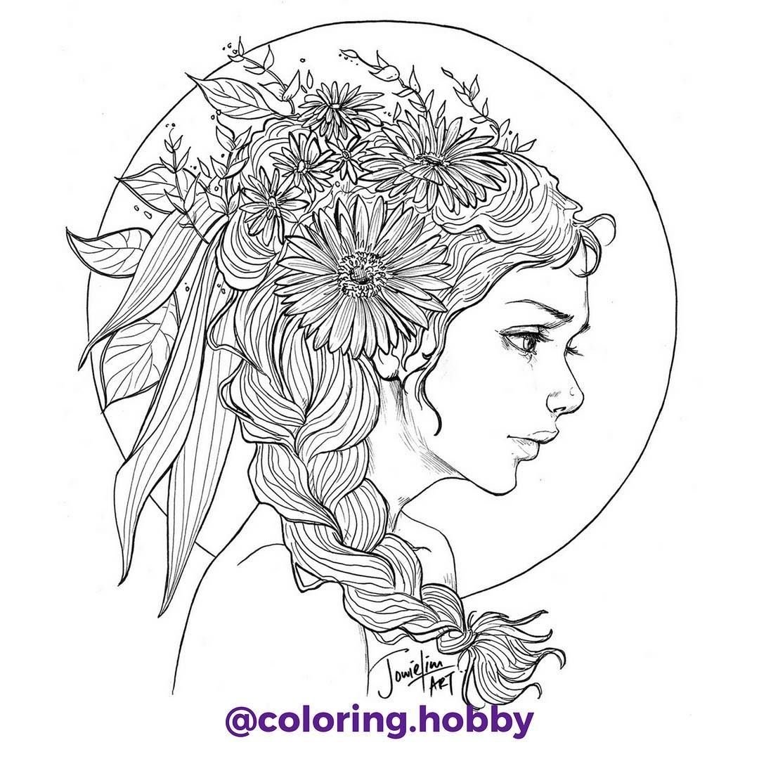 Раскраска ОС девочка