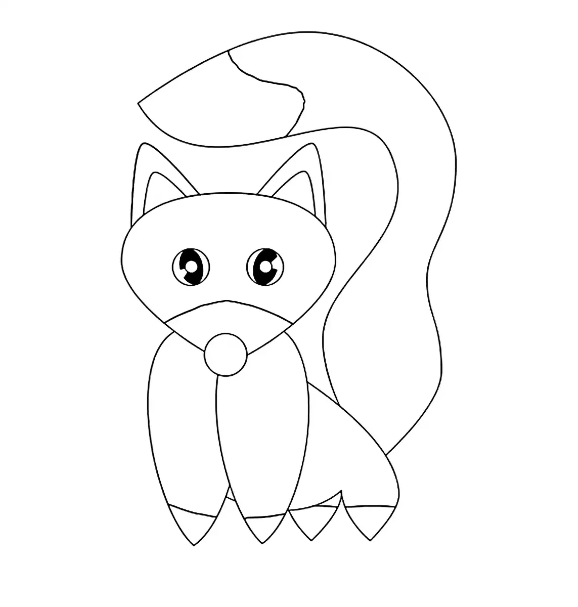 Лиса трафарет для рисования