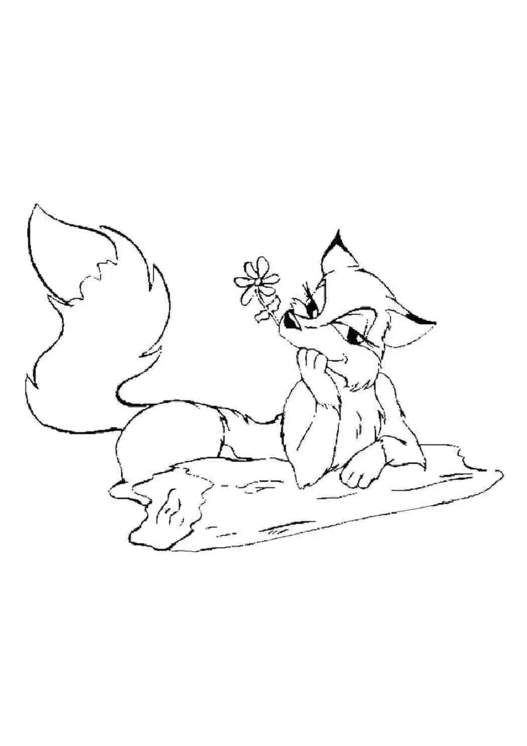 Раскраска Лисичка