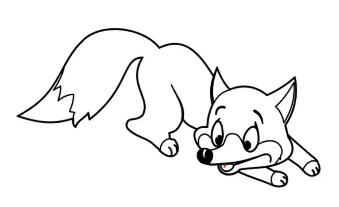 Трафарет лисички для рисования