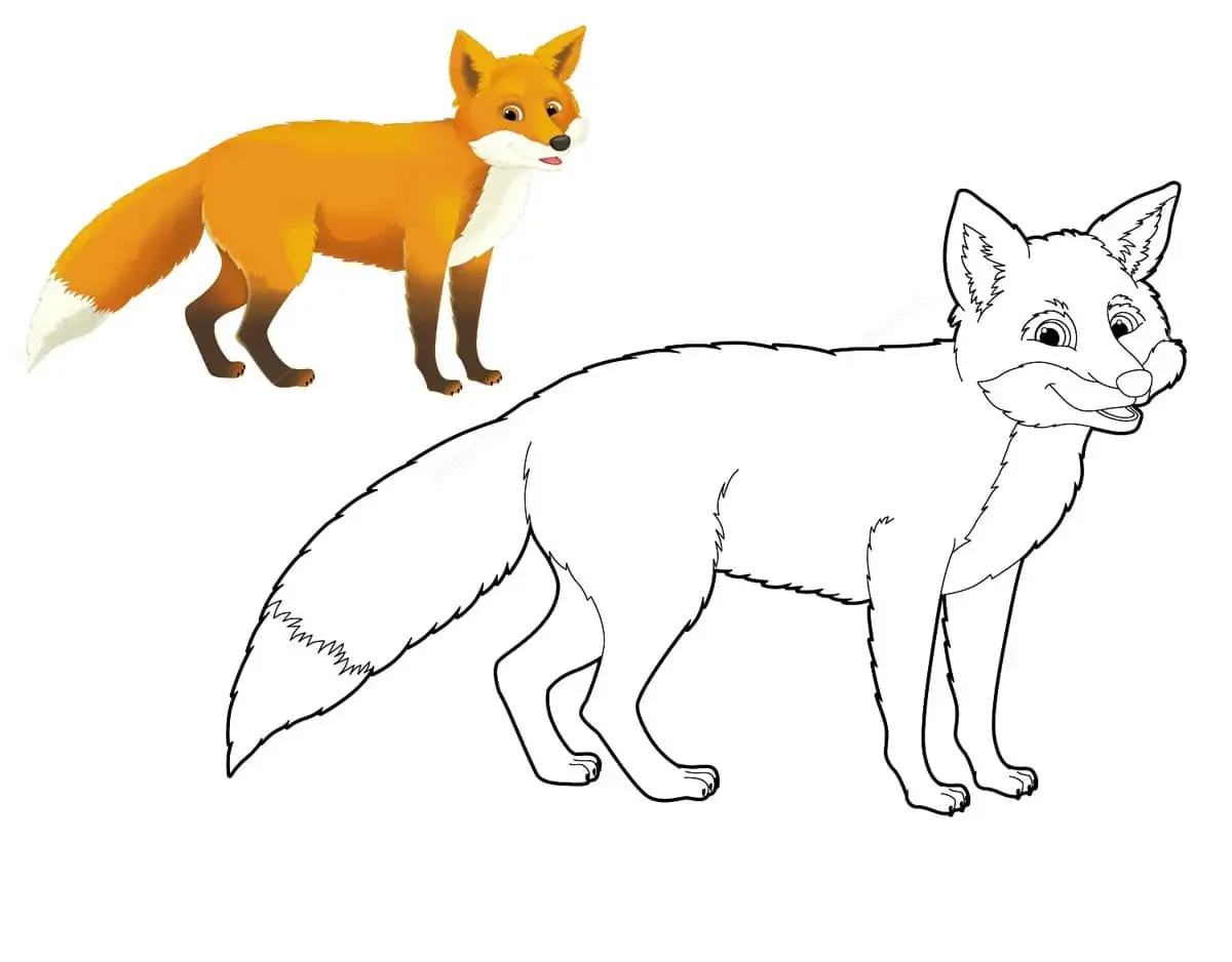 Лисичка рисунок