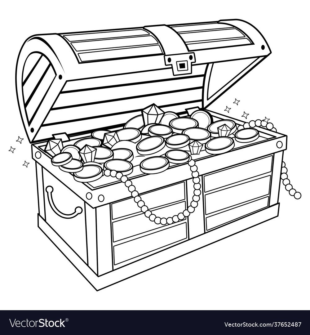 Сундук раскраска