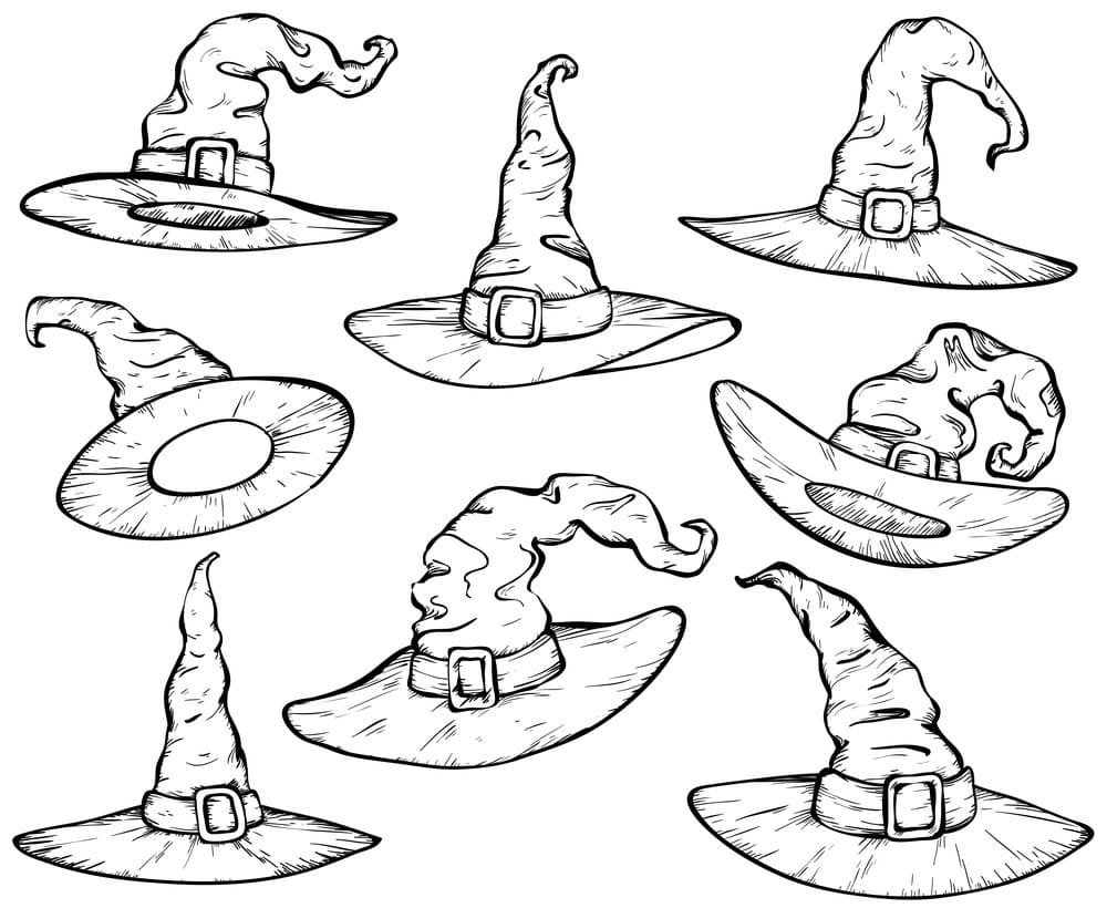 Шляпа фокусника раскраска для детей