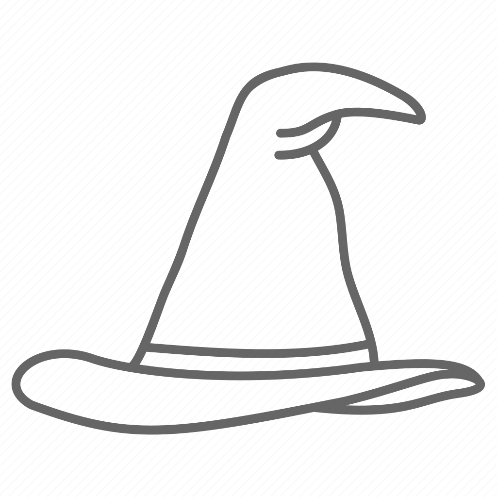 Шляпа ведьмы трафарет