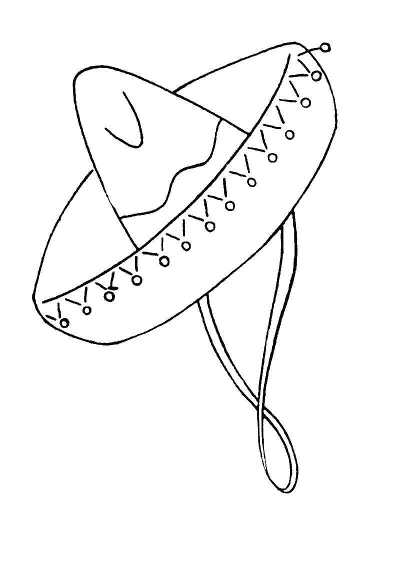 Шляпа волшебная раскраска