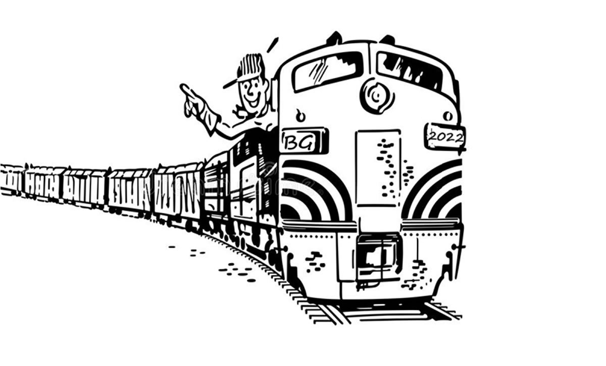 Скоростной поезд сбоку вектор