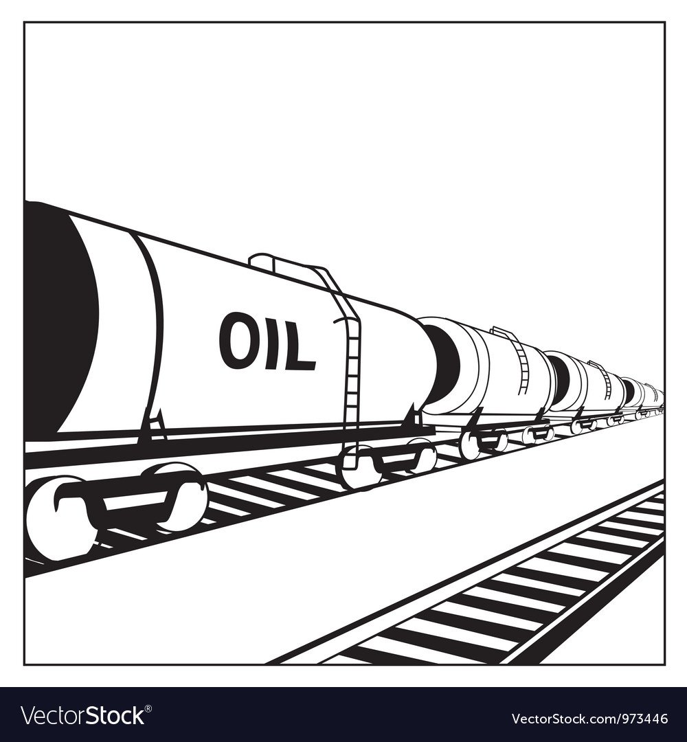 Рисунок грузового поезда с цистернами