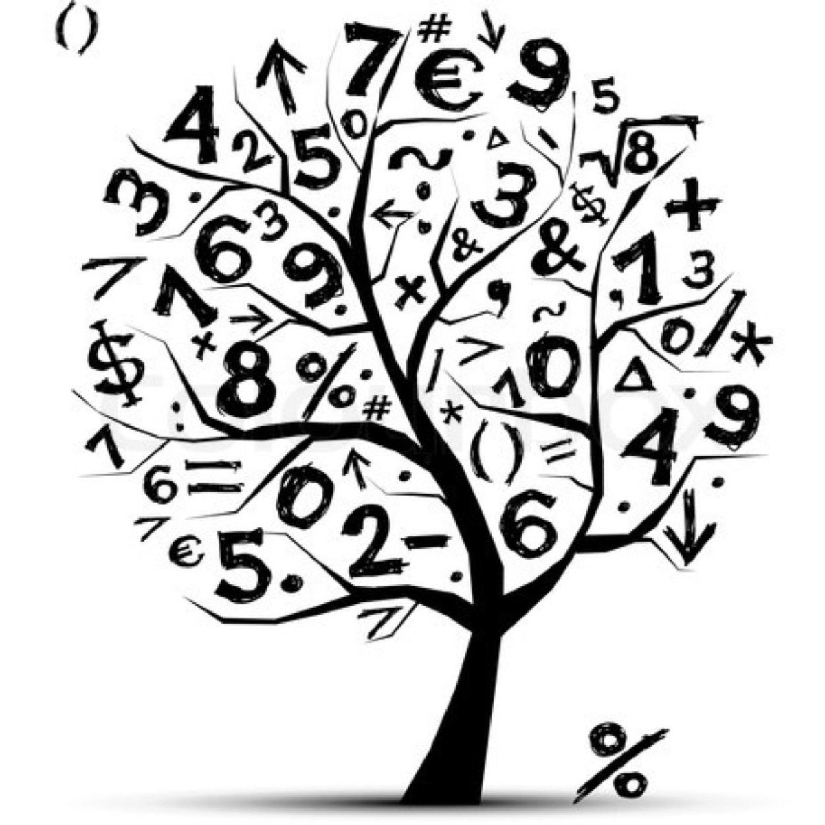 Рисунок из математических символов