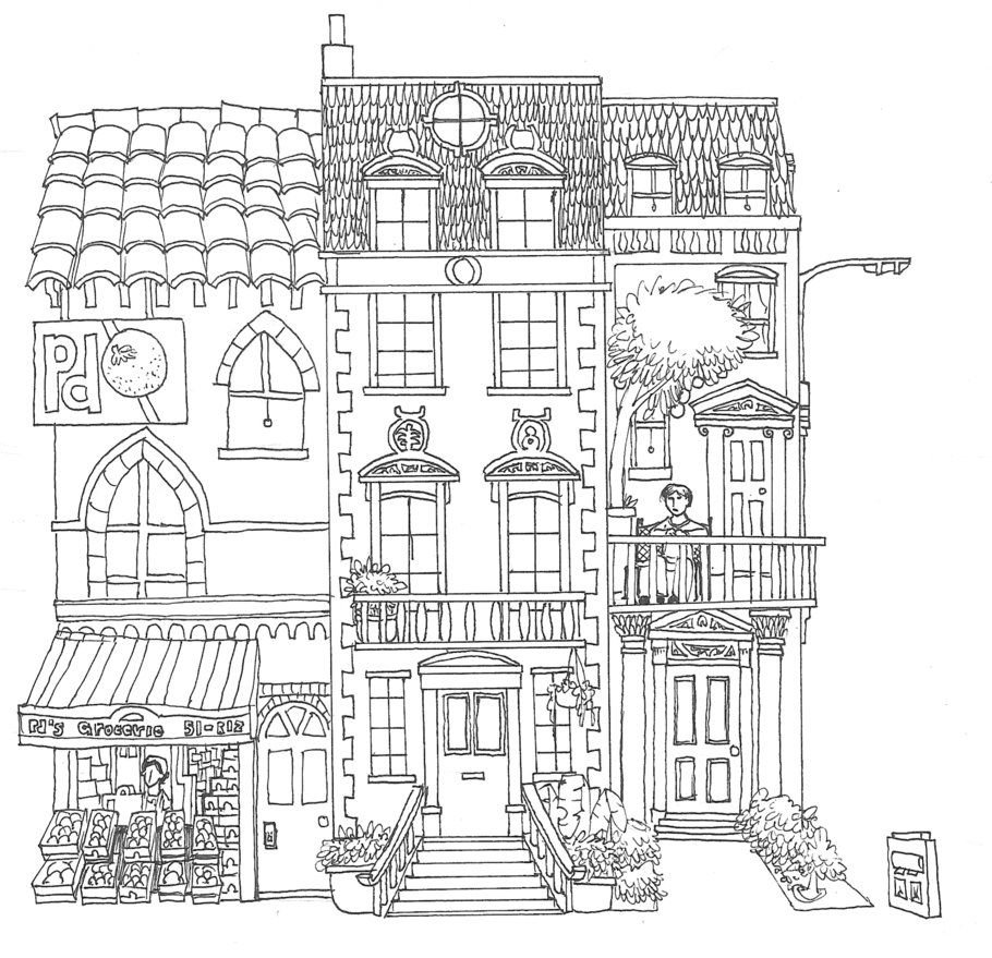 Высотный дом раскраска для детей