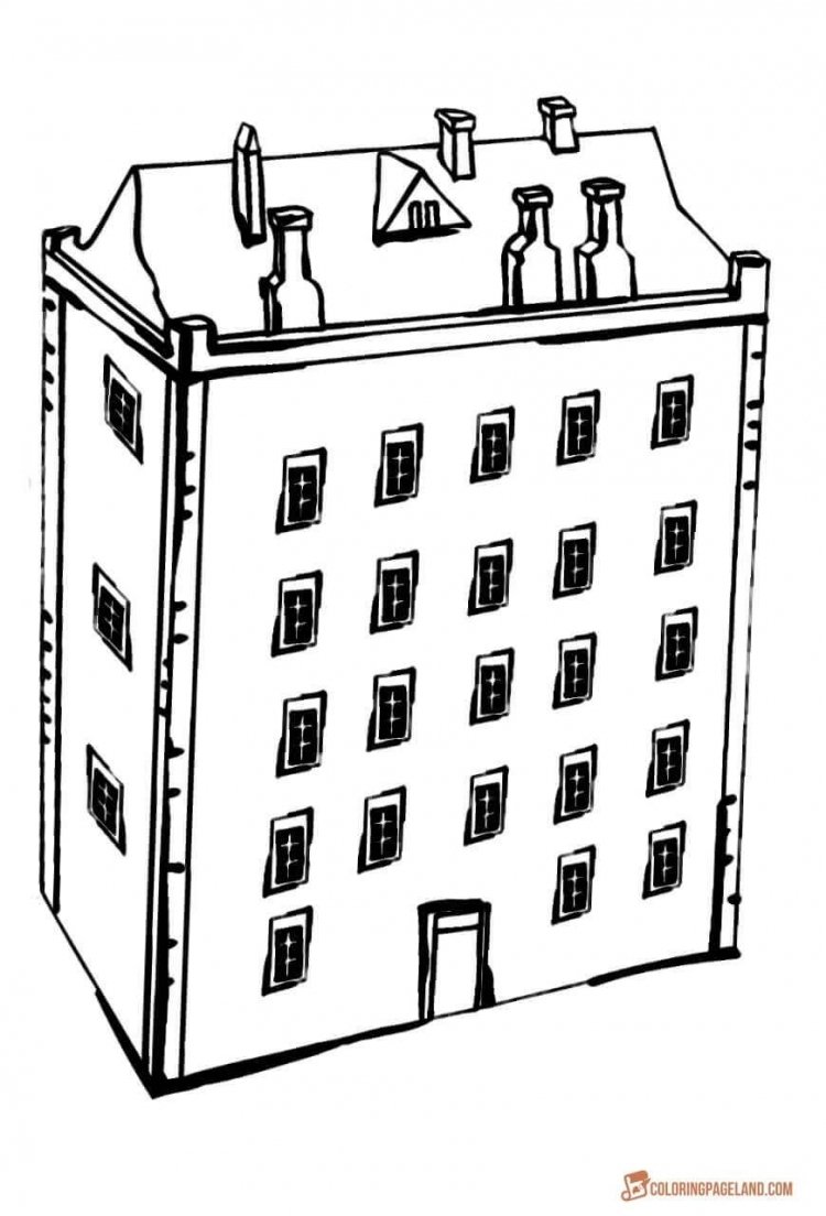 Раскраска здания