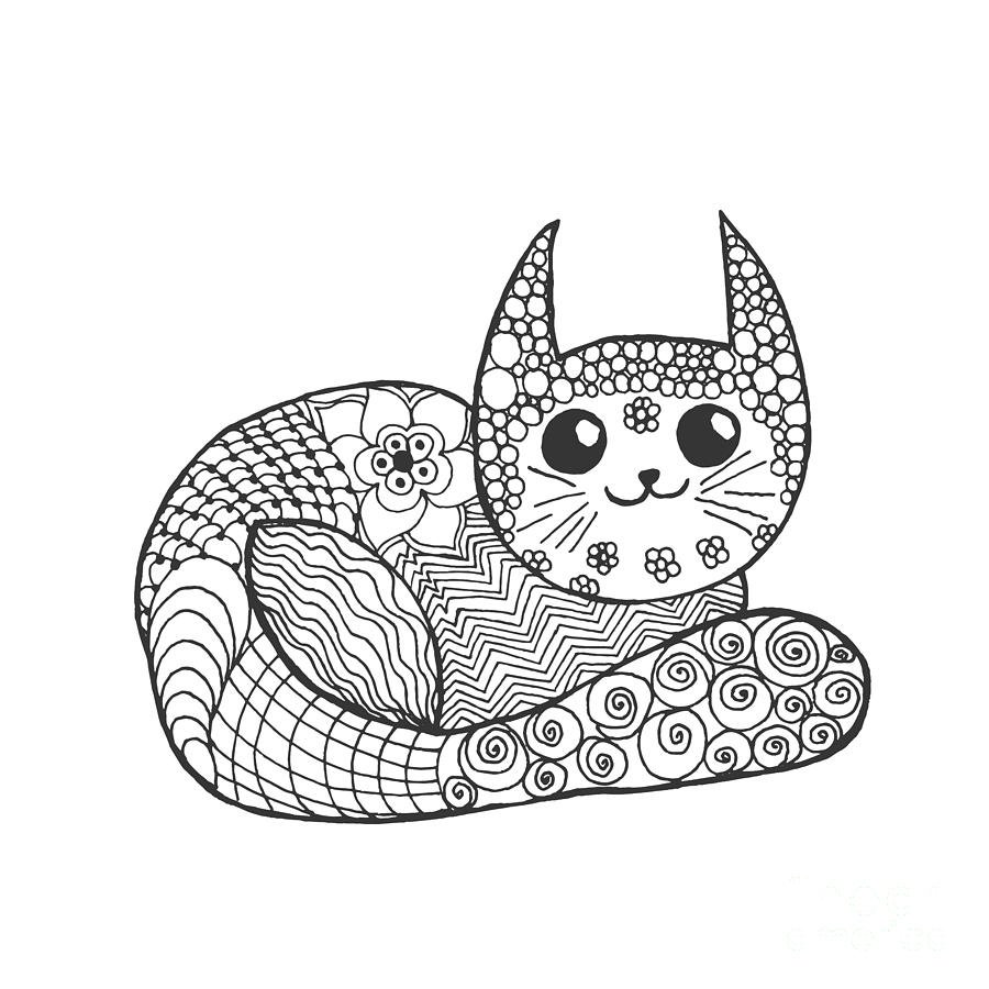 Раскраска животные дудлинг