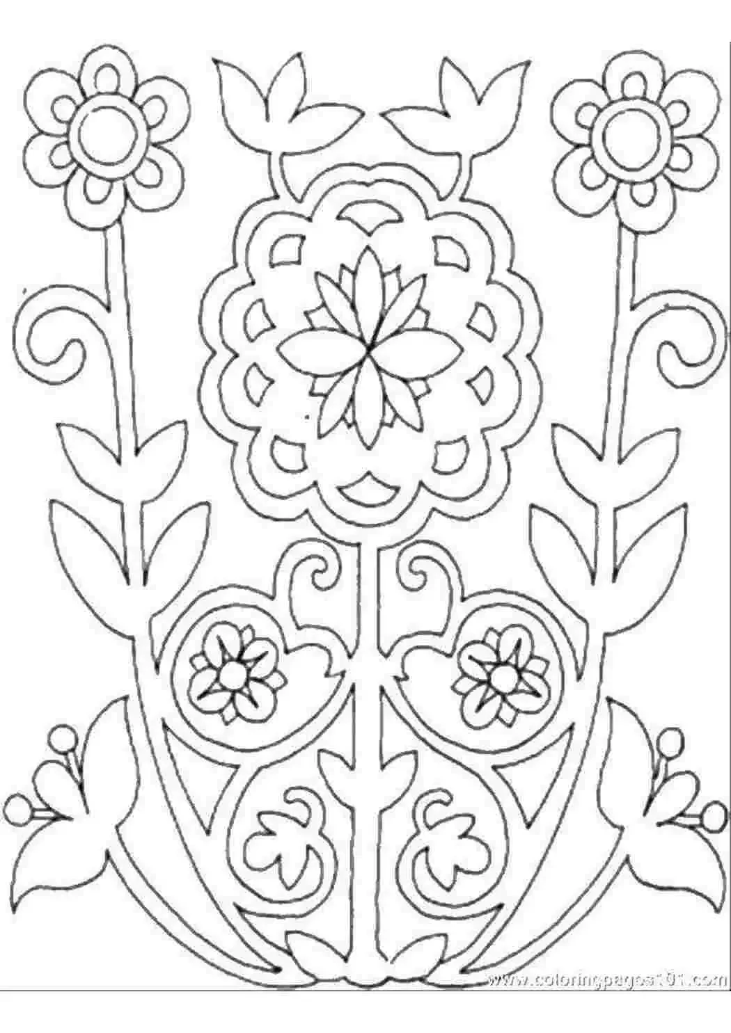 Орнамент раскраска для детей