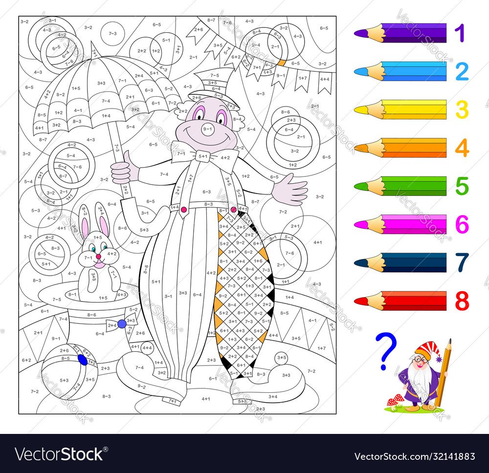 Раскраска с примерами на английском