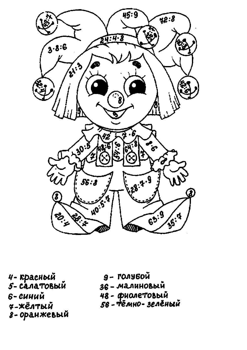 Видео каким цветом клоун раскрашивать