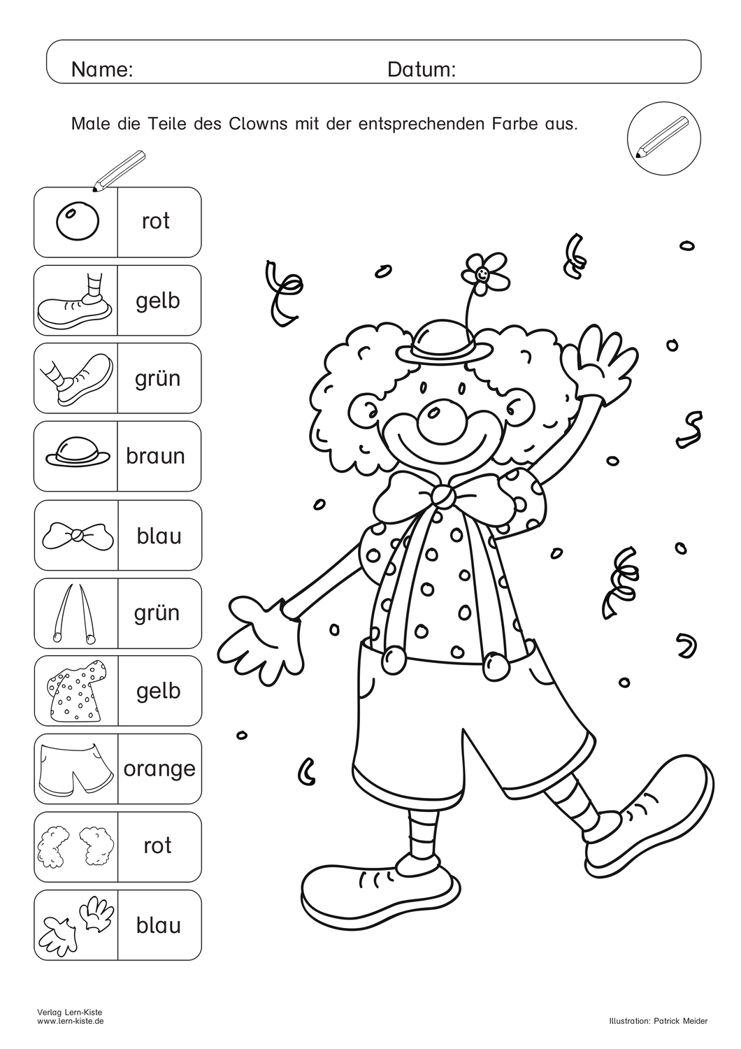 Клоун задания для детей