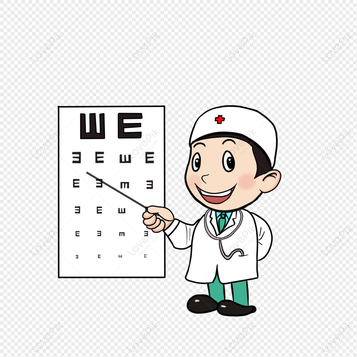 Мультяшный глазной врач