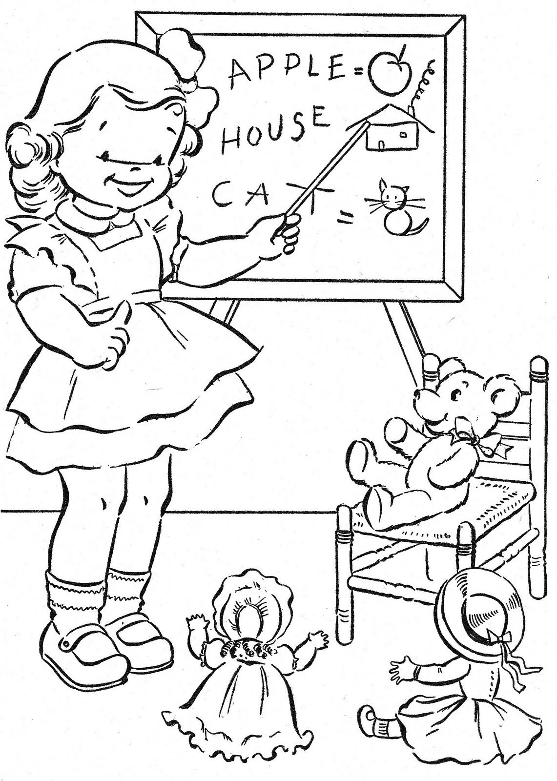 Раскраска зубной врач