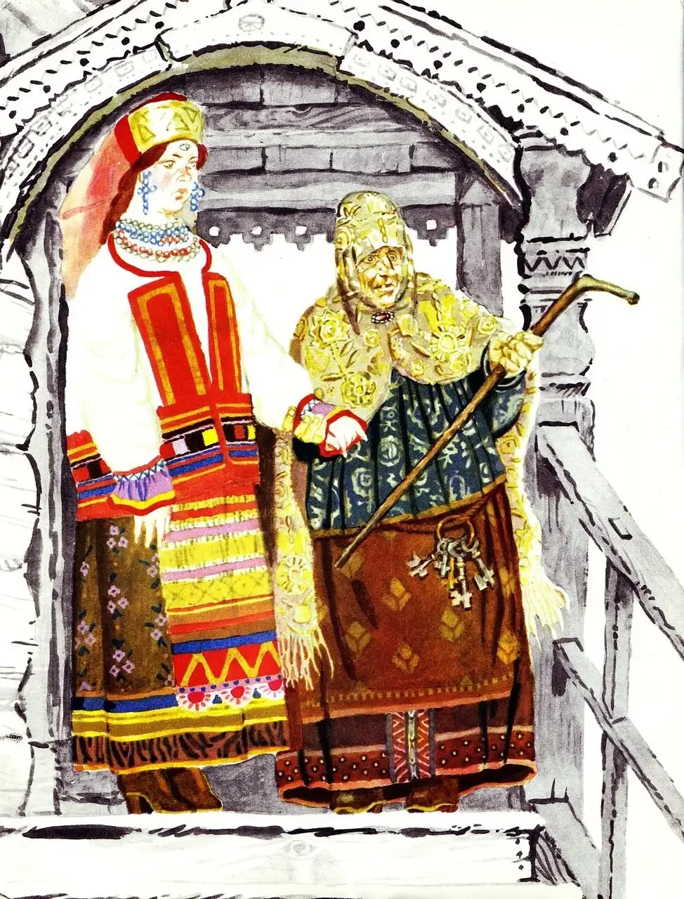 Раскраска к сказке крошечка Хаврошечка