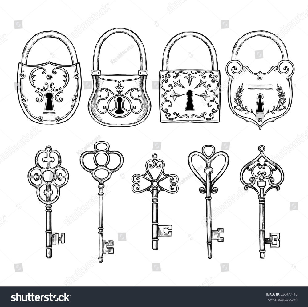 Замок и ключ рисунок