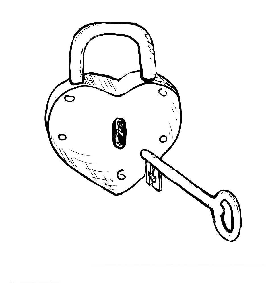 Раскраска замочек для детей